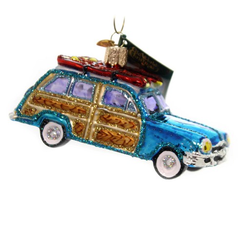 Old World Christmas 2 5 Surf S Up Wagon Woody Ornament Tree Ornaments Target