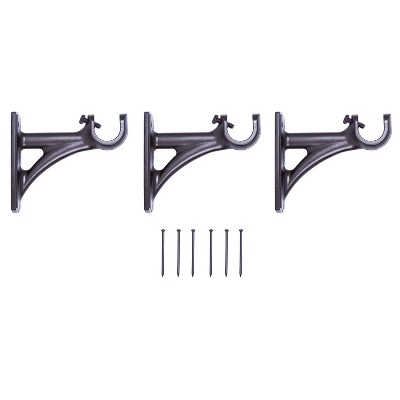 Oil Rubbed Bronze Adjustable Steel Curtain Rod with Decorative Finials