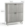Modern Freestanding Shoe Cabinet with 2 Flip Drawers and Adjustable Shelves, Compact Shoe Rack for Entryway or Small Spaces-The Pop Home - 4 of 4
