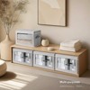 Aoibox Storage Boxes with Lids 4 Pack Large Fabric Bins Clear Window Handles Closet Organizer for Clothes Towels Blankets - 4 of 4