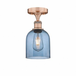 Bella - 1 Light Semi-Flush Mount In Industrial Style-9.63 Inches Tall and 5.5 Inches Wide - 1 of 1