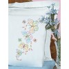Jack Dempsey Stamped Pillowcases W/White Lace Edge 2/Pkg-Fluttering Butterflies - 2 of 2