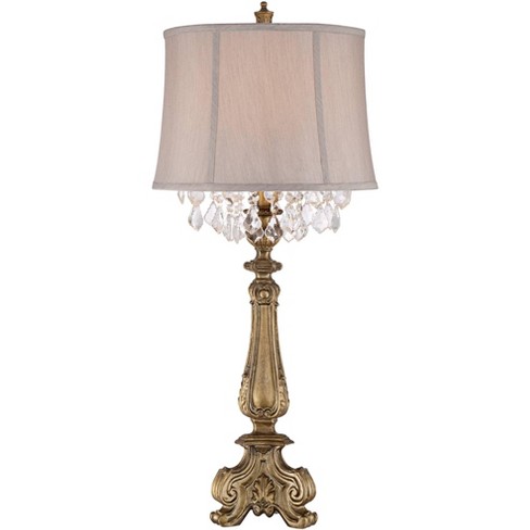 Barnes And Ivy Traditional Console, Antique Gold Table Lamp Shade