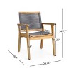 Arm Chairs Set Of 2,Patio Wooden Arm Chair With Rope Weave,Outdoor Patio Furniture,Outdoor Arm Chair For Patio,Backyard-Cuddlewood - 4 of 4