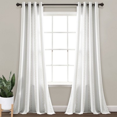 Set Of 2 Hygge Striped Window Curtain Panels - Lush Décor : Target