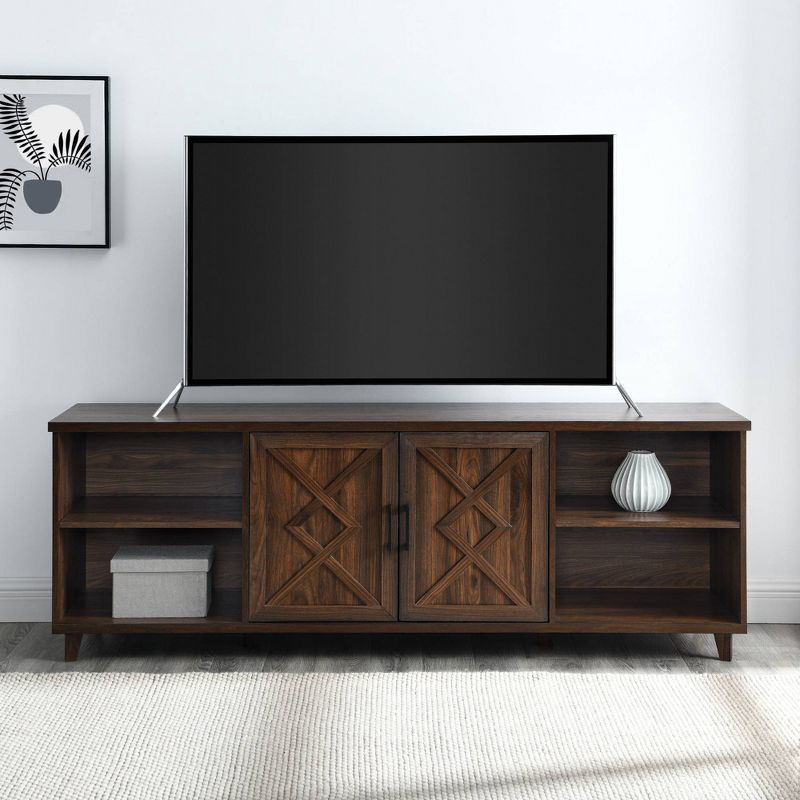 Whitton Modern Transitional Geometric 2 Door TV Stand for TVs up to 80" - Saracina Home, 3 of 12