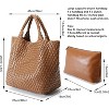 Paaaawaters Woven Bag for Women, Vegan Leather Tote Bag Large Summer Beach Travel Handbag - 3 of 4