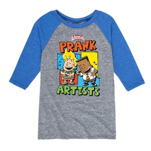 Boys' - Captain Underpants - Prank Artists Raglan Graphic T-Shirt - 1 of 2