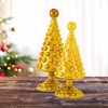 Cody Foster 8.0 Inch Mid-Century Modern Tree Straw Christmas Decorative Tree Set , Christmas Decor Christmas Vintage-Looking (2PC) - 2 of 4