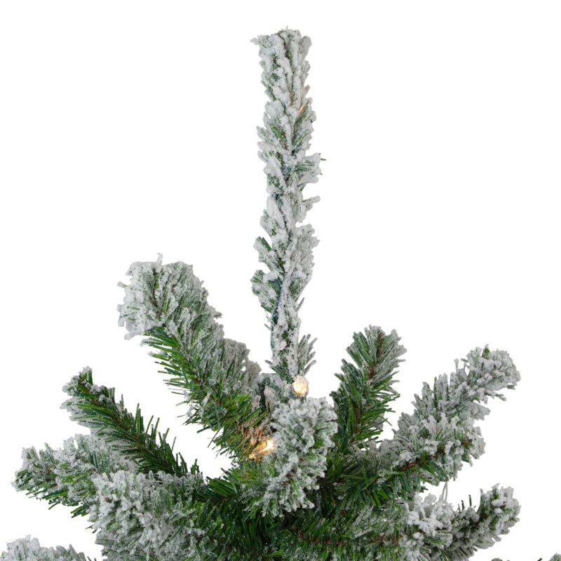 Northlight 3' Pre-Lit Flocked Alpine Artificial Christmas Tree - Clear Lights, 6 of 9