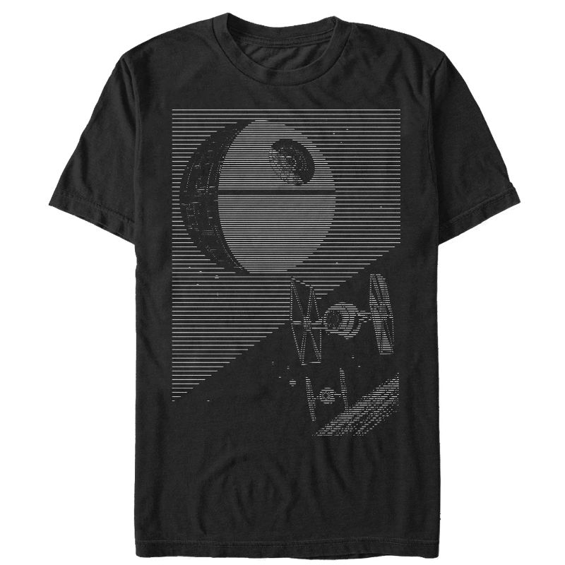 Men's Star Wars Printer Streak Death Star T-Shirt, 1 of 5