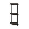 Furinno 3-Tier Corner Display Rack Open Multipurpose Bookcase Cabinet with Adjustable Shelves,Espresso/Black - 2 of 4