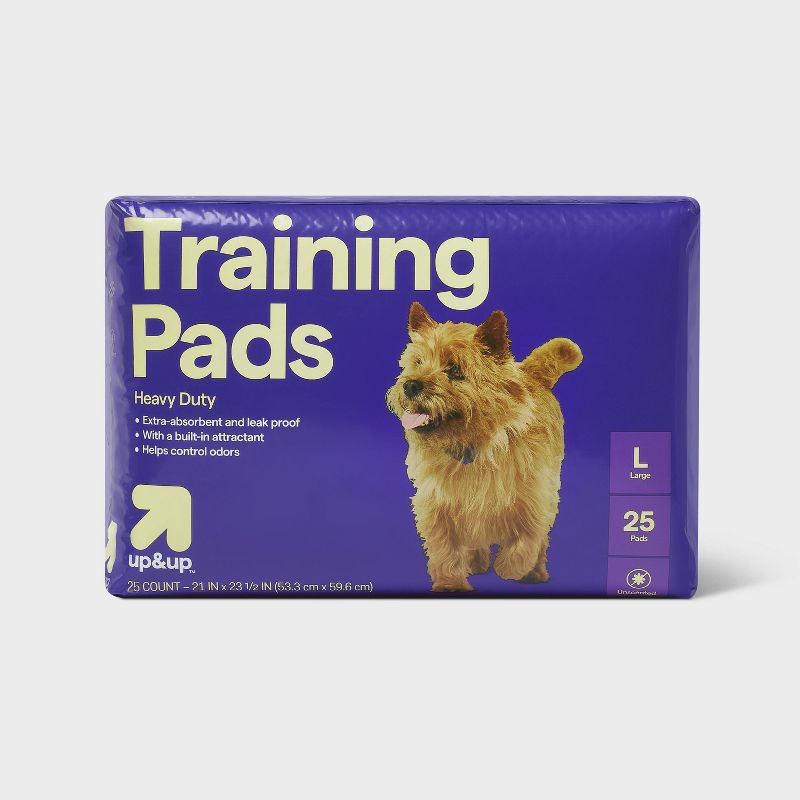Puppy and Adult Dog Extra Absorbency Heavy Duty Training Pads - L - 25ct - up &#38; up&#8482;, 1 of 6