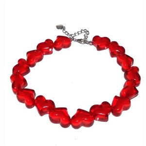 Sunflower Heart Necklace - Valentine's Acrylic Bead Love Gift for Women - 1 of 3