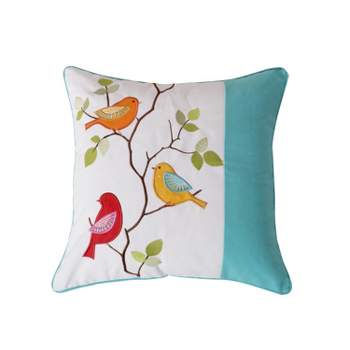 16 Home Decor Pillow kit PILLOW INSERT NOT INCLUDED MUST BE PURCHASED  SEPARATELY - My Garden - Le Jardin with bird and scroll designs, colors in  earth tones of light teal, tan
