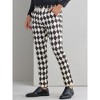 Lars Amadeus Men's Flat Front Straight Leg Argyle Plaid Trousers - 2 of 4