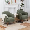 DYHOME Mid-Century Modern Accent Chair, Tufted Upholstered Armchair for Living Room, Bedroom, Set of 2 - 2 of 4