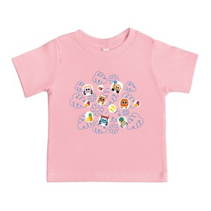 Leo the Truck Palm Leaves and Floral Outline - Toddler Short Sleeve Graphic T-Shirt - 1 of 3