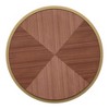 Ervyn Natural Finish End Table with Metal Base Gold - Inspire Q: Round, Walnut Veneer, Living Room Storage - 4 of 4