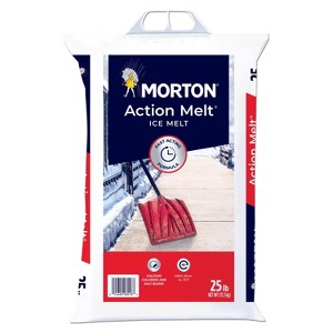 Morton Action Melt Ice Melt, Calcium Chloride/Salt Blend Pellet - 25 lb - 1 of 1