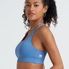 POPSUGAR PS Strappy Sports Bra for Women Blue Mist - Criss-Cross Back Padded Yoga Bra Workout Tops & Removable Cups - 4 of 4