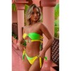 Sweet Like Candy 'Lemon Lime' Triple Crystal Contrast Bandeau Top Lemon Lime Small - 4 of 4