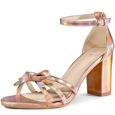 Rose gold sandals target deals