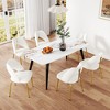 PU Leather Dining Chairs Set Of 6, Modern Kitchen Dining Room Chairs with Padded Seat Waterproof Non-Slip, Comfortable Dinner Chairs - 2 of 4