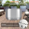 32" Smokeless Fire Pit, Portable 304 Stainless Steel Wood Burning Fireplaces, Outdoor Bonfire Pit for Camping, Bonfires - 2 of 4