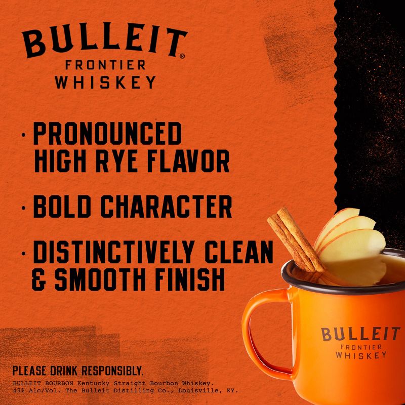 Bulleit Bourbon Frontier Whiskey - 750ml Bottle, 3 of 8