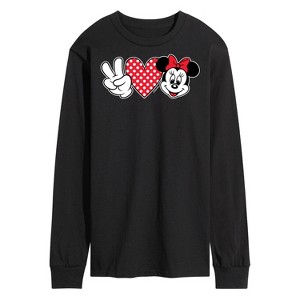 Men's - Disney - Peace Love Minnie Long Sleeve Graphic T-Shirt - 1 of 4