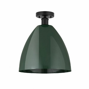 Plymouth Dome - 1 Light Semi-Flush Mount In Industrial Style-14.75 Inches Tall and 12 Inches Wide - 1 of 1