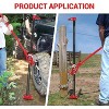 Acekool 48 in Farm Jack,3 Ton (6600 lbs) High Lift Off Road Jack,Wide Base,Ratcheting,Portable for Tractor,Truck,SUV,Garage Shop Equipment,Red - 3 of 4
