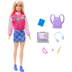 Barbie I Love School Blonde Fashion Doll with 7 Accessories - 1 of 4
