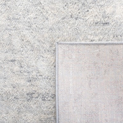 Elegant Gray Synthetic 9' x 12' Hand-Knotted Area Rug