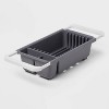 Over the Sink Dish Drainer Gray - Brightroom™: Freestanding Dish Drying Rack & Sponge Holder, Polypropylene, Hand Wash - 4 of 4
