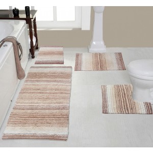 Gradiation Rug Collection Cotton Tufted Set of 4 Bath Rug Set - Home Weavers - 1 of 4