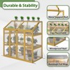 Cold Frame Greenhouse for Winter Large Wooden Greenhouse Garden Polycarbonate Portable Greenhouse 2-Tier with Shelf for Outdoor Indoor Use - 3 of 4