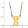 Black Bow Jewelry 14k Yellow Gold Illinois Fighting Illini NCAA Necklace 18 Inch - 2 of 4
