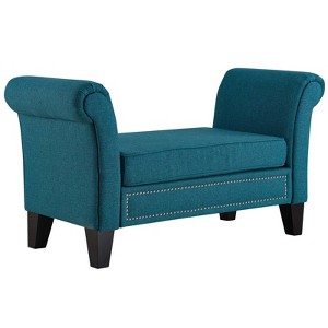 Modway Rendezvous Bench Teal - 1 of 4