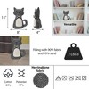 Evideco French Home Goods 3D Cat Fabric Weighted Bag Door Stop 2.3 lbs Black White - 3 of 4
