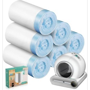 Extra Large Drawstring Liners for Self-Cleaning Cat Litter Box, Replacement Waste Bags - 1 of 4