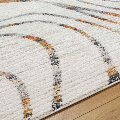 Nakeia Light Beige and Gray Synthetic Rectangular Area Rug 2' x 2'11"