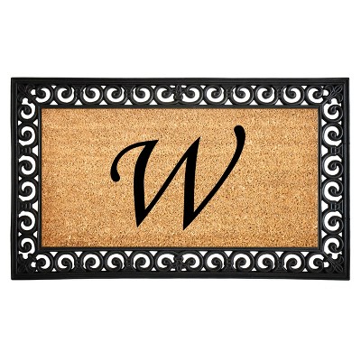 Calloway Mills 104132436W Gabriel Monogram Doormat 24 In. x 36 In. (Letter W)
