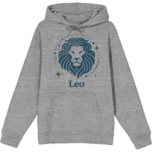 Leo Zodiac Sign Adult Long Sleeve Hoodie - 1 of 2