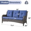 Gymojoy Outdoor 3-Seat Sofa PE Wicker Sofa Rattan Patio Sofa Couch For Garden - 2 of 4