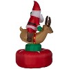 Gemmy Animated Christmas Airblown Inflatable Santa & Reindeer Rodeo Scene, 6.5 ft Tall, Multi - 3 of 3