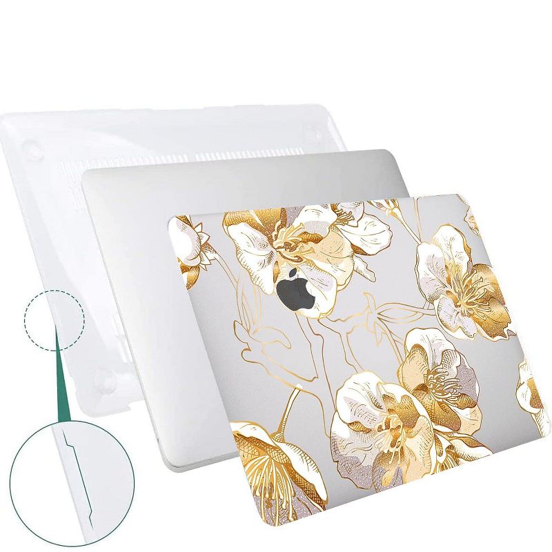 SaharaCase HybridFlex Arts Case for Apple MacBook Pro 14" Laptops Clear Floral (LT00031), 4 of 8