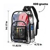 Garnen 14" Clear Backpack for Stadium Events School Work, Transparent Bag with Zip Closure & Mesh Pockets, Clear Stadium Backpack See Through Bag - 4 of 4