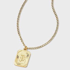 Bijoux Sport by Luv Aj MLB Gold Logo Dog Tag Pendant Necklace - 1 of 4